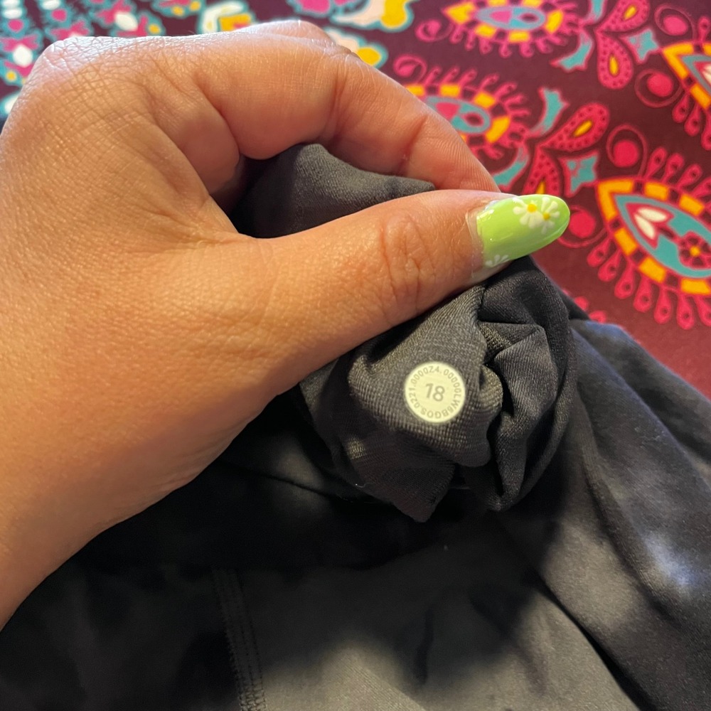 Lululemon Align High-Rise Crop Legging Tie Dye Graphite Grey Size 18 - Picture 5 of 6